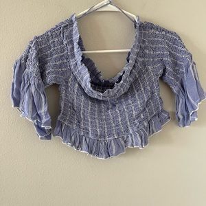 Free People ruffled crop top